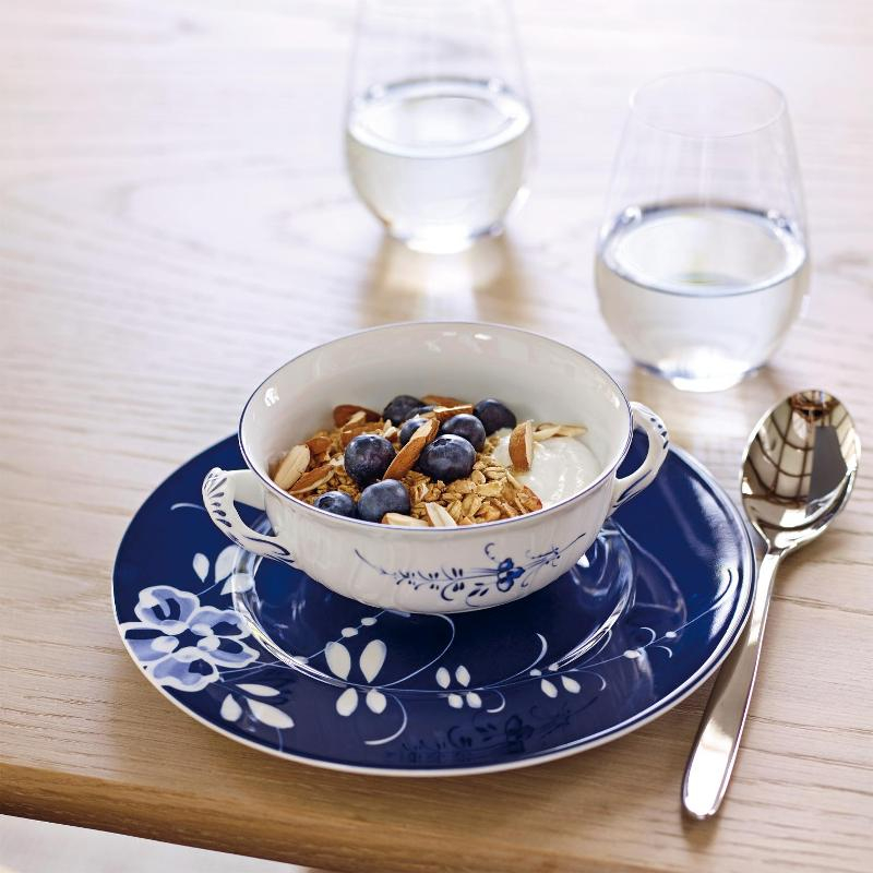 Villeroy &amp; Boch Vieux Luxembourg Brindille Piatto Pane Blu - Porcellana Premium