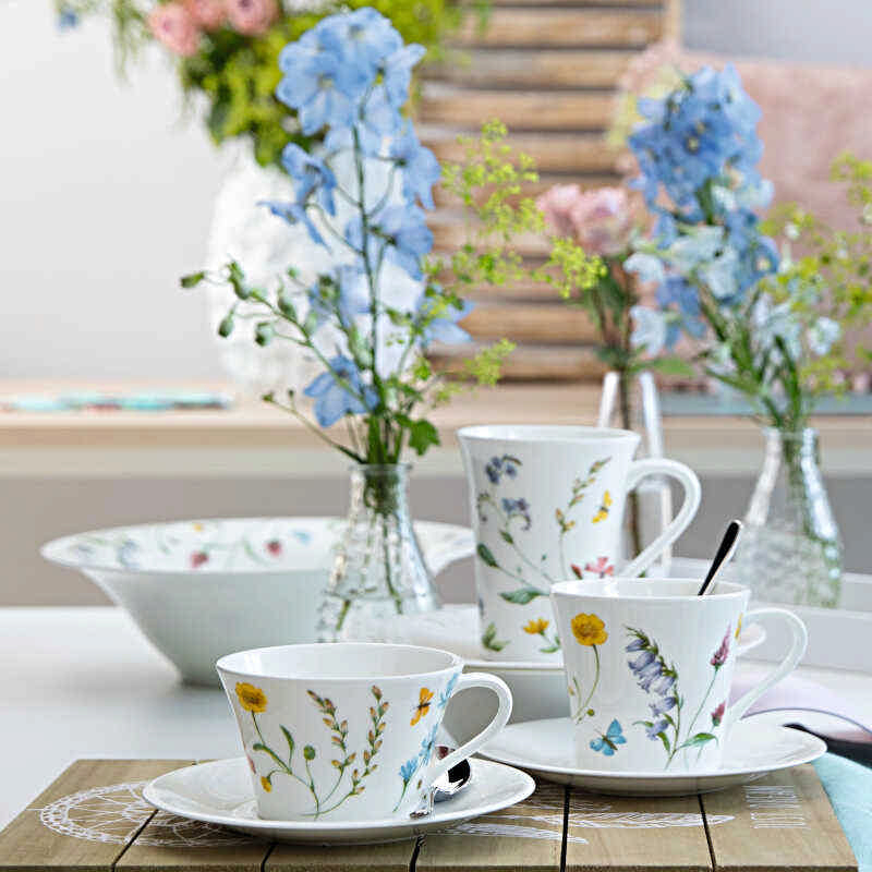 Hutschenreuther Nora Spring Vibes - Set Da 2: Tazza E Piattino, Bone China, Microonde E Lavastoviglie - 2