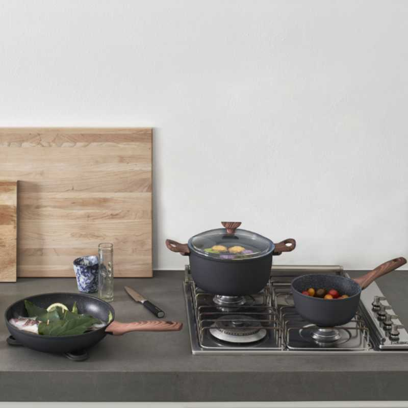 Sambonet Rock 'N' Rose Suaté pan with two handles
