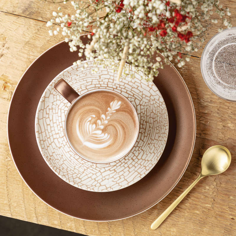 Assiette à Soupe Seltmann Weiden Liberty Golden Rose Hip - Porcelaine Dorée 21 Cm - Neuf
