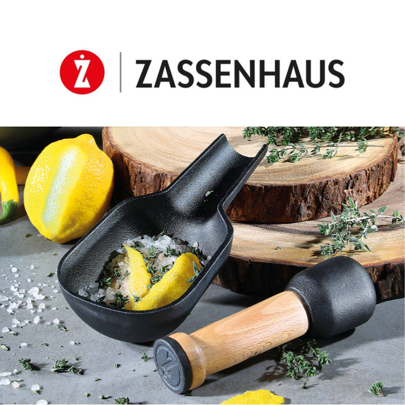 Zassenhaus M050950 Affettatrice Gourmet Charcuterie In Legno, Lama Acciaio Inox, Regolazione Spessore Fette Fino A 10 Cm, 25x12 Cm, Beige
