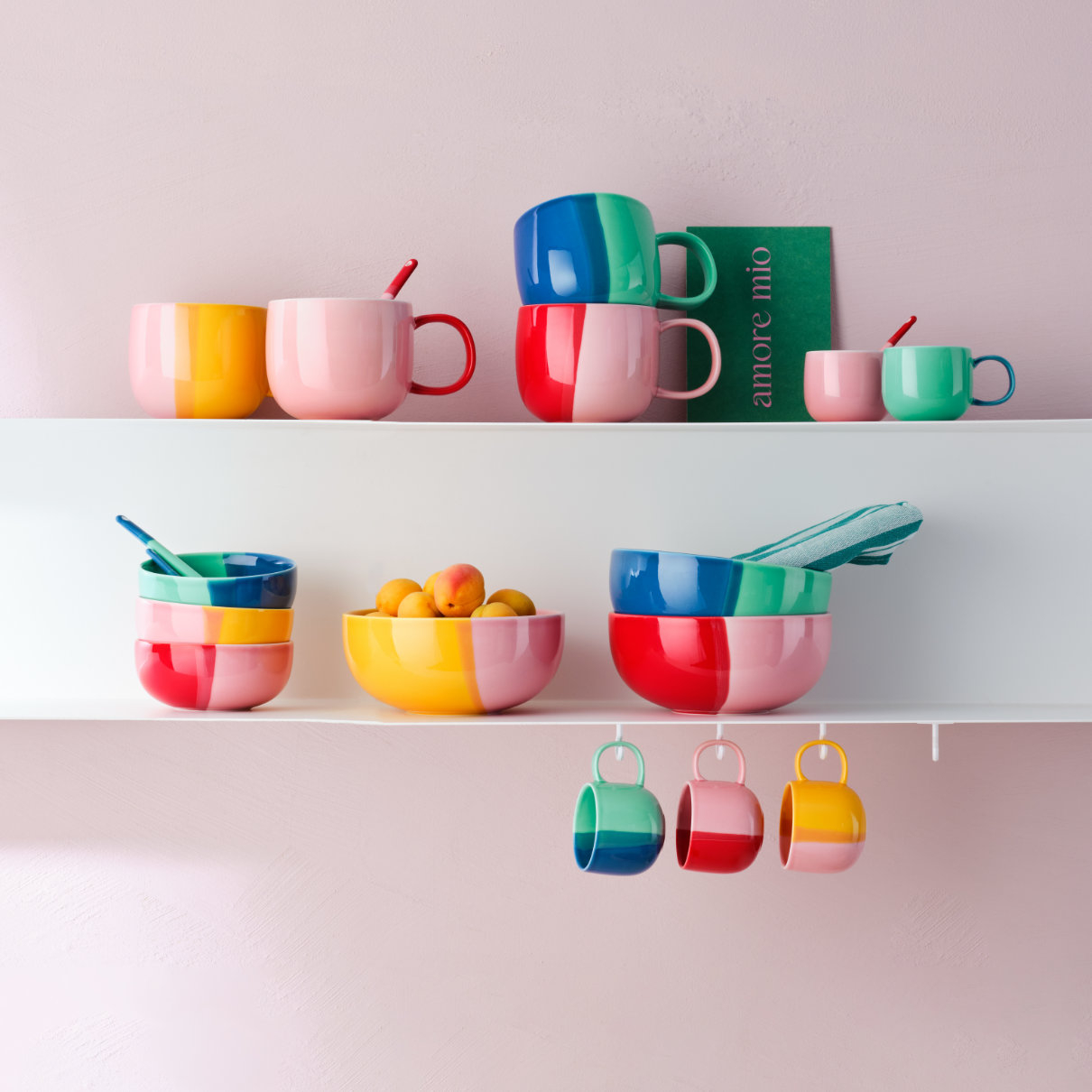 ASA Selection Joy Tazza In Porcellana 0,4 L - Colore Rosa Lucido, Manico Ergonomico, Per Bevande Calde E Fredde, Idea Regalo