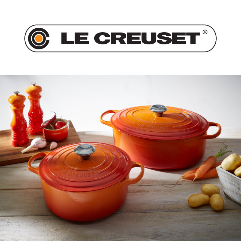 LE CREUSET 27cm 皿 赤 オレンジ 2色➕カカオセット Amazon.co.jp: ルクルーゼ ラムカン セット ふた付 S 2個入