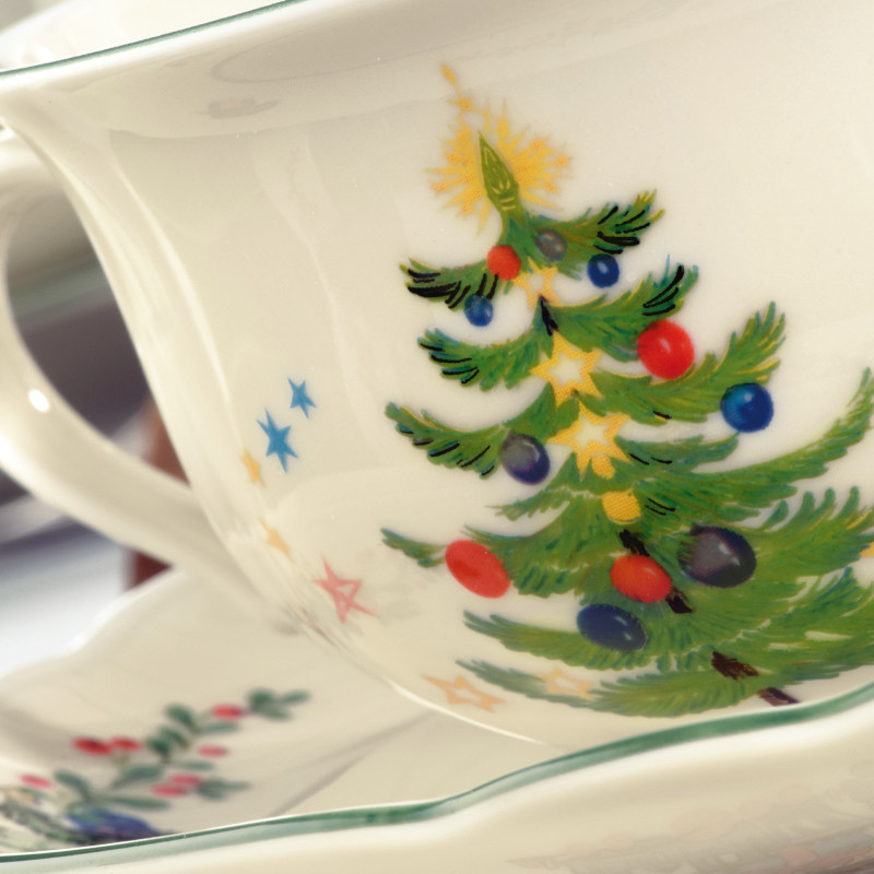 Soucoupe Seltmann Weiden Marie-Luise - Motif Noël Nostalgique, Porcelaine, 14.8 Cm - Neuve