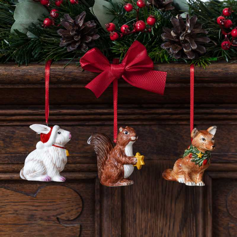 Villeroy /& Boch Nostalgic Ornaments // 7 x 6 cm 3tlg Multicolore Porcellana