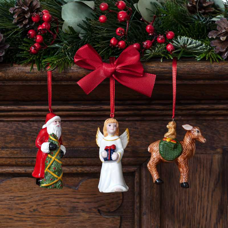 Villeroy /& Boch Nostalgic Ornaments // 7 x 6 cm 3tlg Multicolore Porcellana