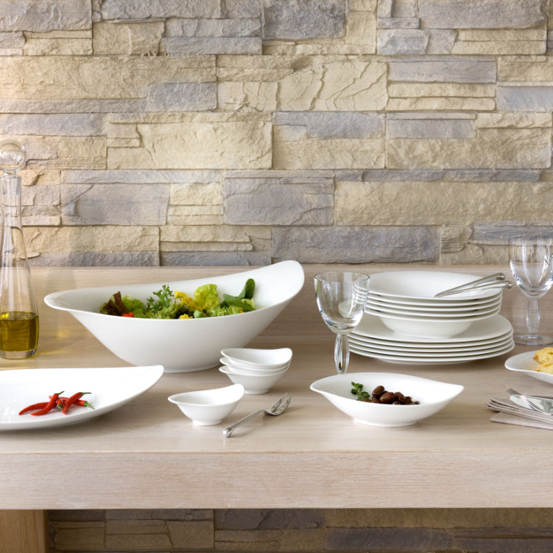 White 29 x 25 cm Premium Porcelain Villeroy & Boch New Cottage Basic Dinner Plate 