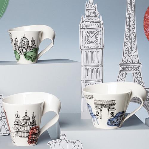 Villeroy /& Boch NewWave Latte Macchiato Glass Set of 2 Tableware Breakfast Cup