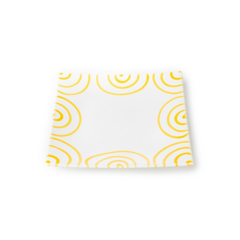 Gmundner Keramik Gelbgeflammt, Assiette à dessert Cup ( 20cm