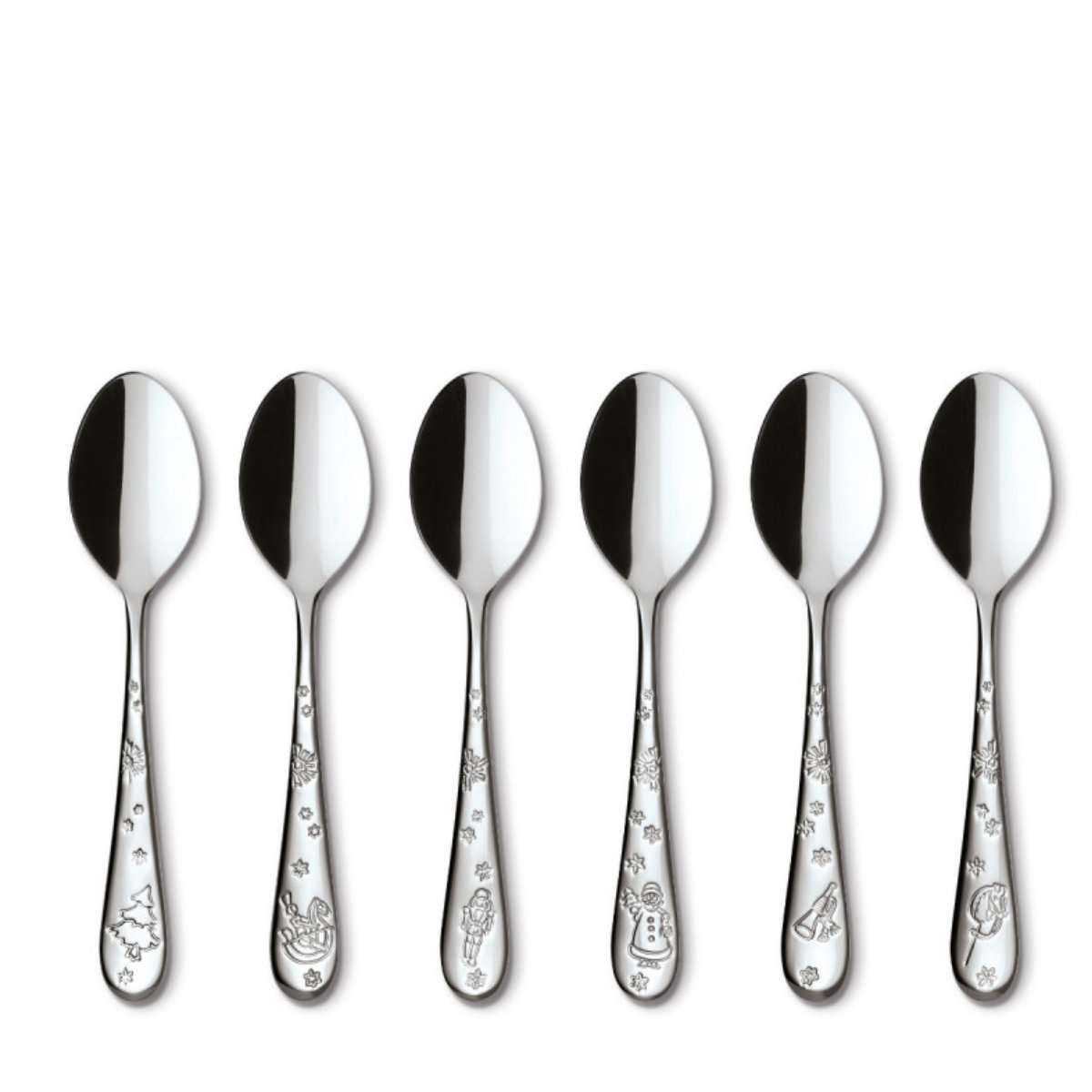Villeroy & Boch Toy’s Delight - Ensemble De 6 Fourchettes à Gâteau Argentées, Magie De Noël, Lave-Vaisselle, Acier Inoxydable Premium