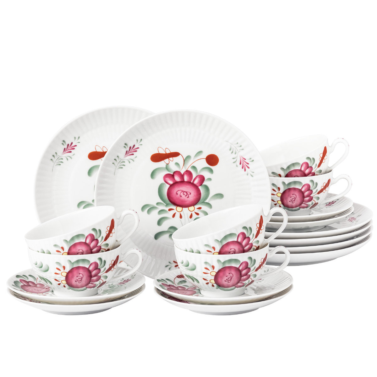 Seltmann Weiden Amina Ostfriesenrose Teeservice klein 18-tlg. Amina Ostfriesenrose 001.774581
