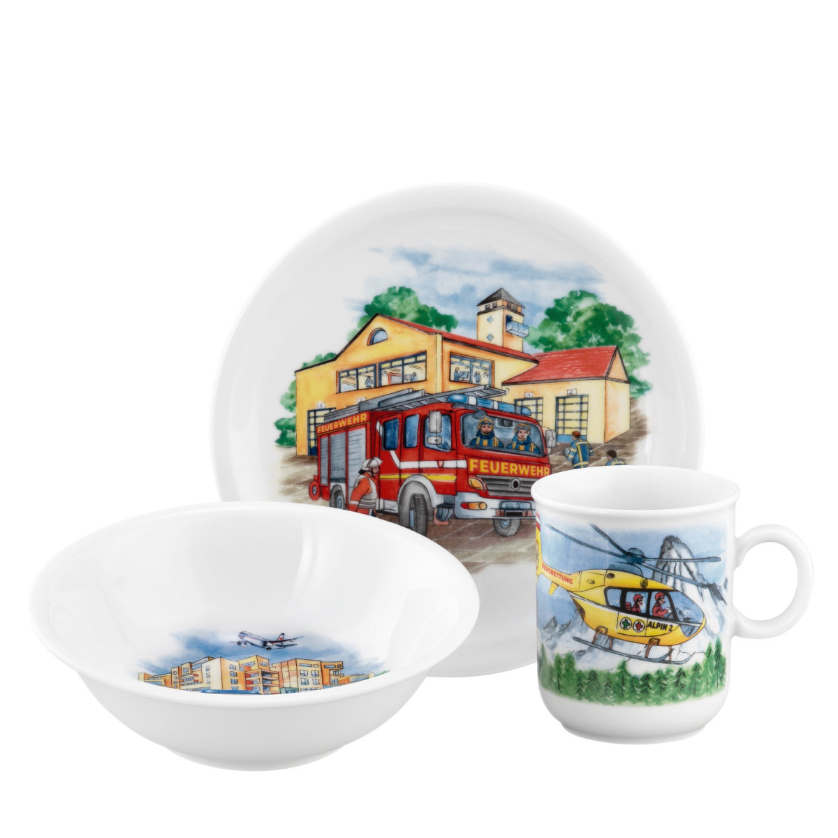 Seltmann Weiden Compact Kindersets Blaulicht 3-piece set