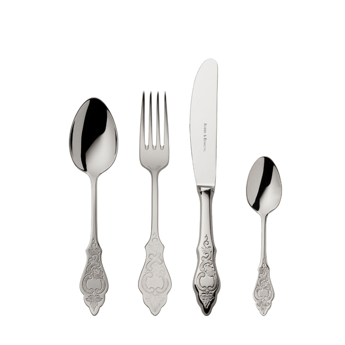 Robbe & Berking Ostfriesen 150 g Детский столовый прибор 4 предмета 150 грамм позолоченный