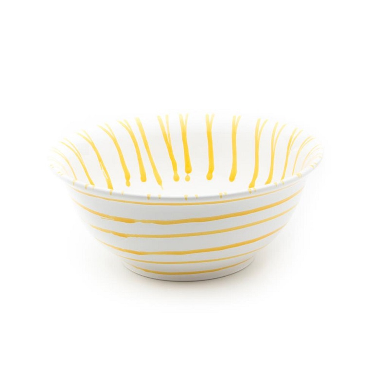 Gmundner Keramik Gelbgeflammt Salad bowl d: 26 cm / 2.0 L