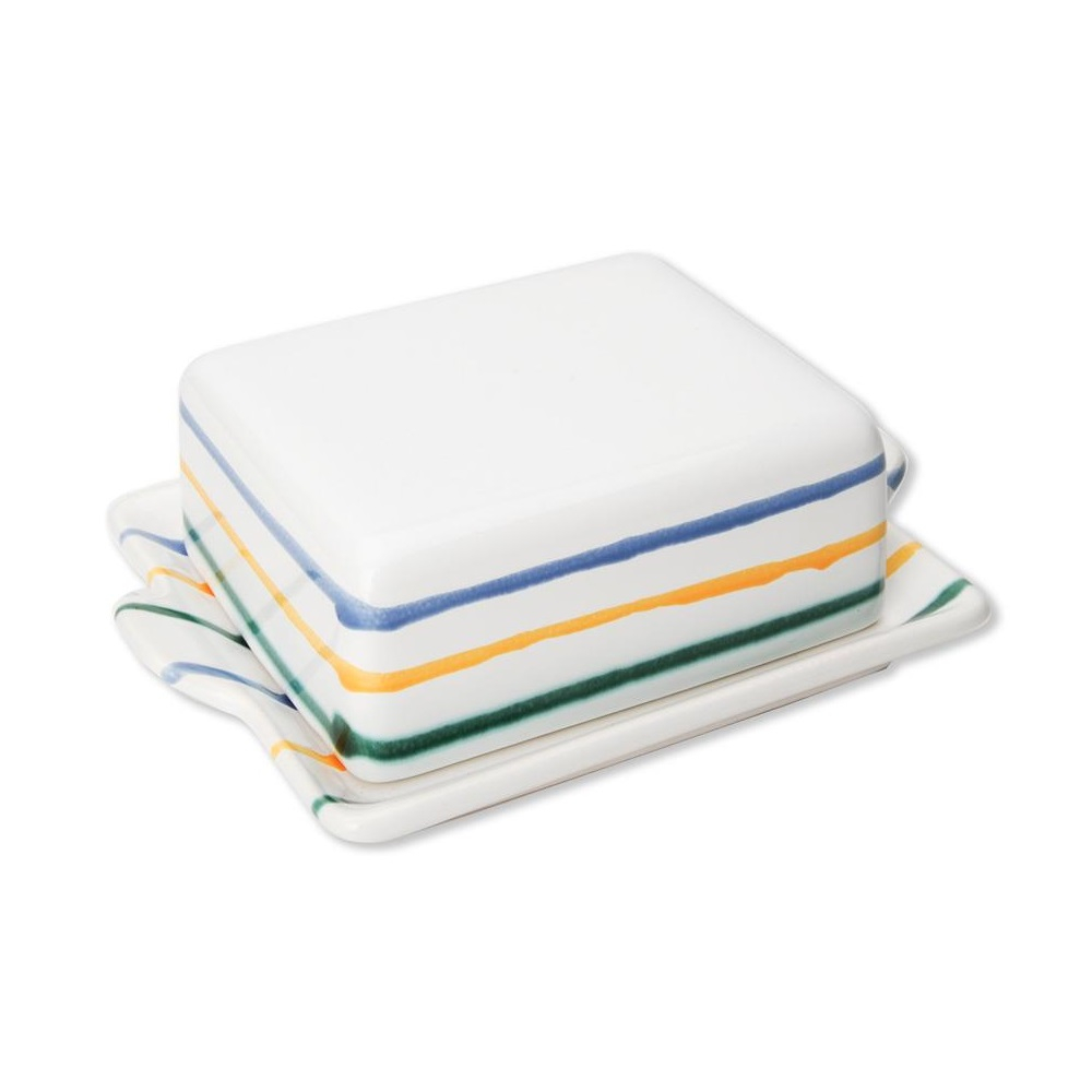 Gmundner Keramik Buntgeflammt Butter dish 125 g