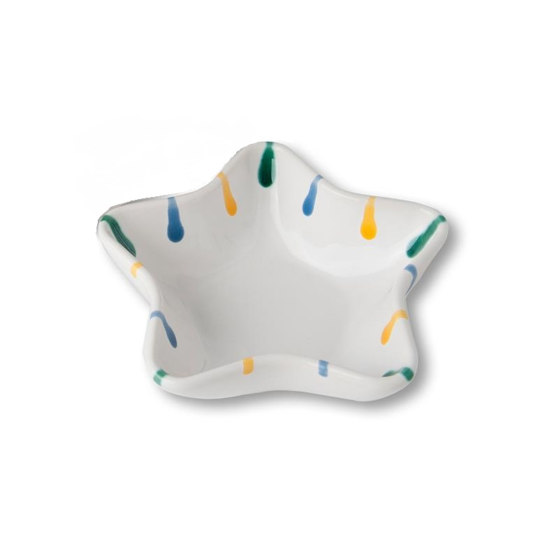 Gmundner керамика Buntgeflammt Звездная раковина Стелла d: 14 cm / h: 3,9 cm