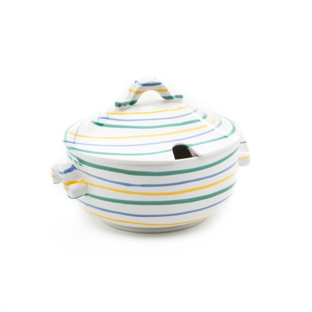 Gmundner Keramik Buntgeflammt Smooth soup pot 2 L / h: 18 cm