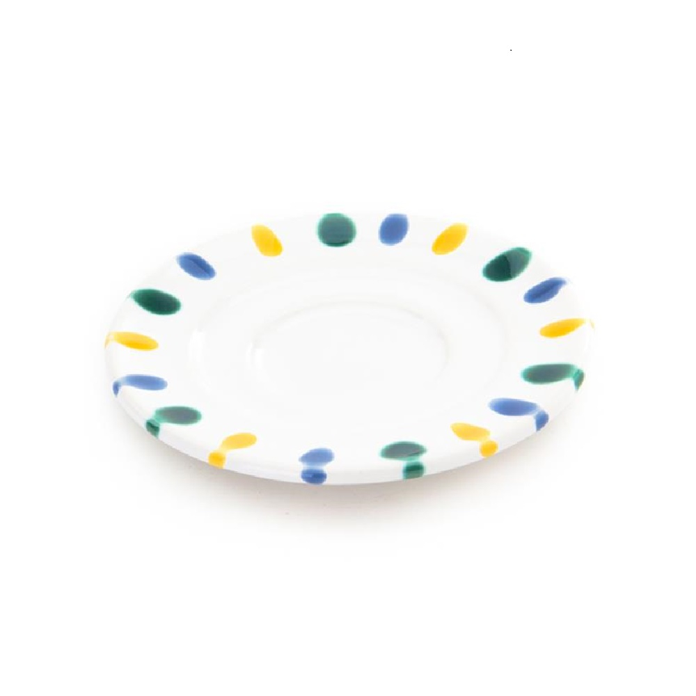 Gmundner Keramik Buntgeflammt Mokka-/Espresso-Untertasse Gourmet d: 11 cm