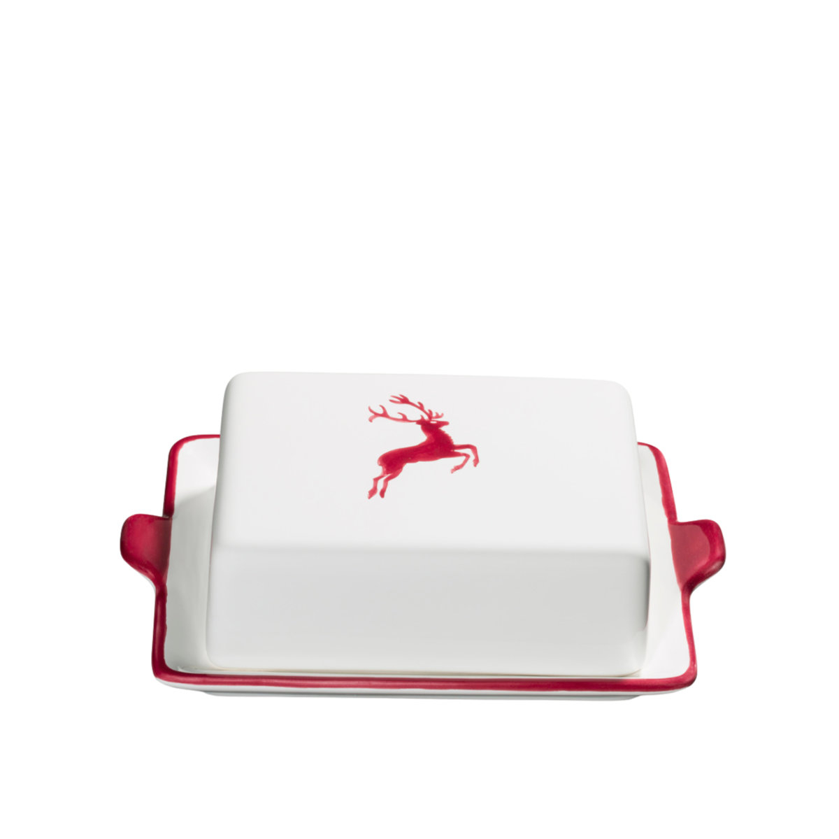 Gmundner Keramik Roter Hirsch Butter dish 250 g
