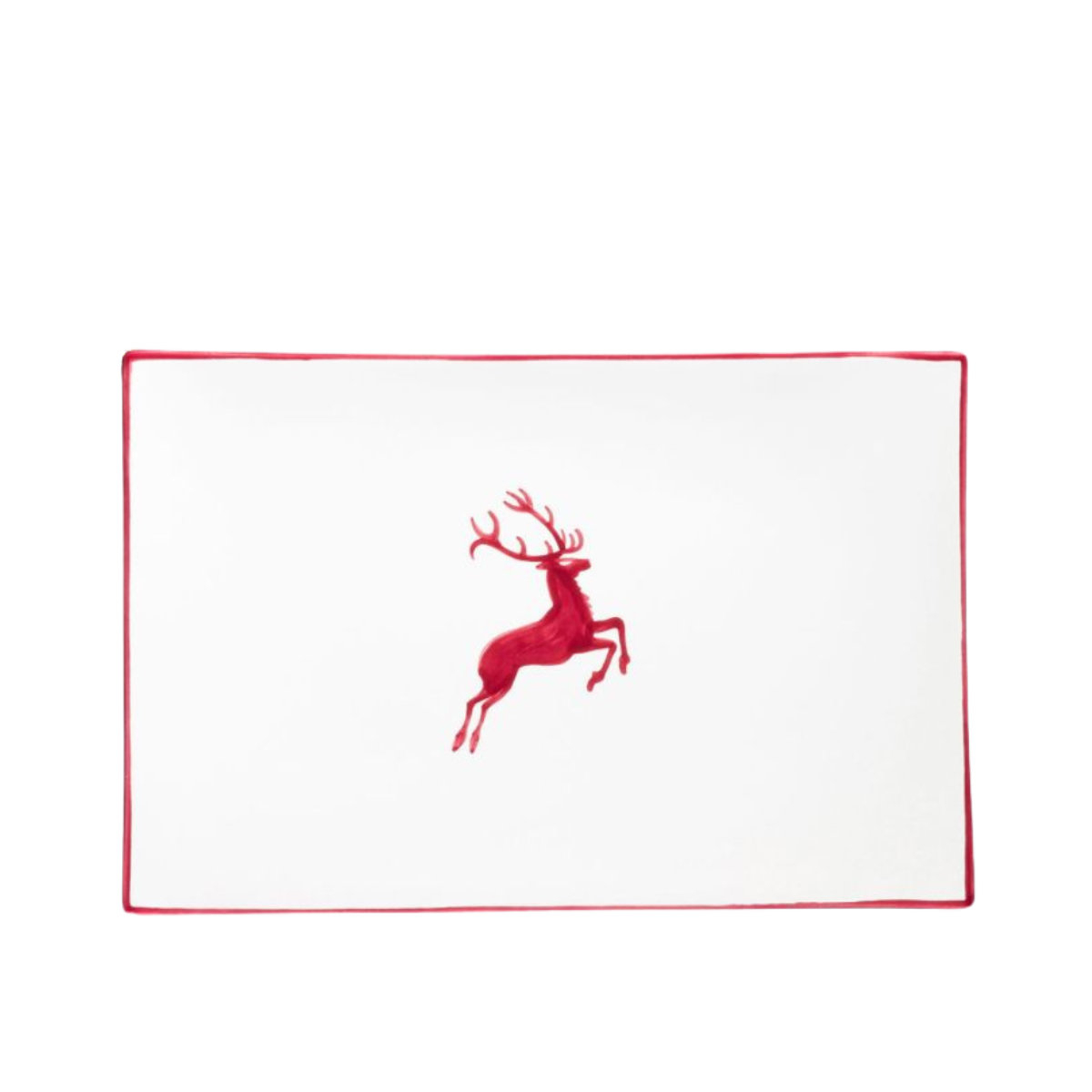 Gmundner Keramik Roter Hirsch Rectangular plate 30x20x2.5 cm