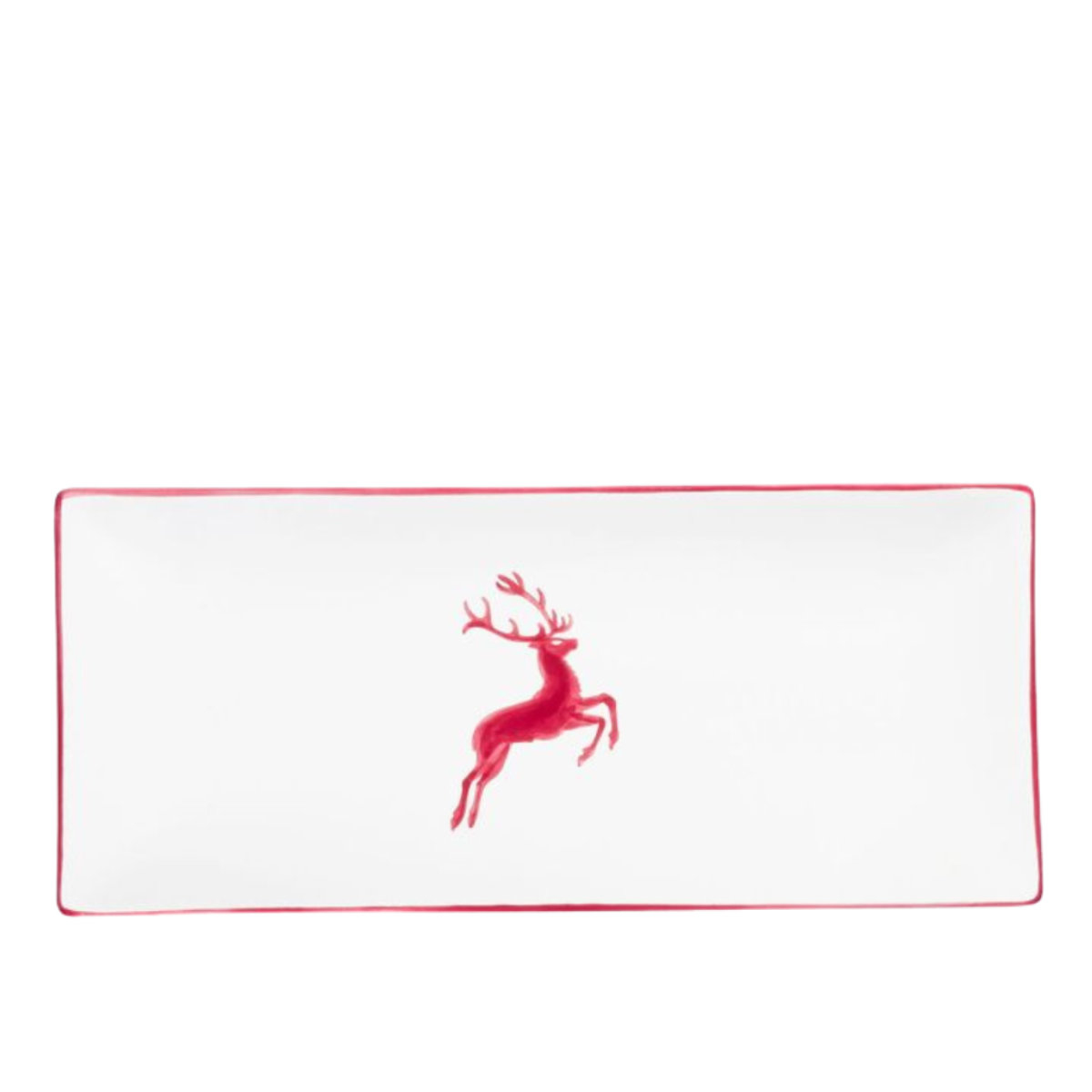 Gmundner Keramik Roter Hirsch Rectangular plate 36x15x2.8 cm