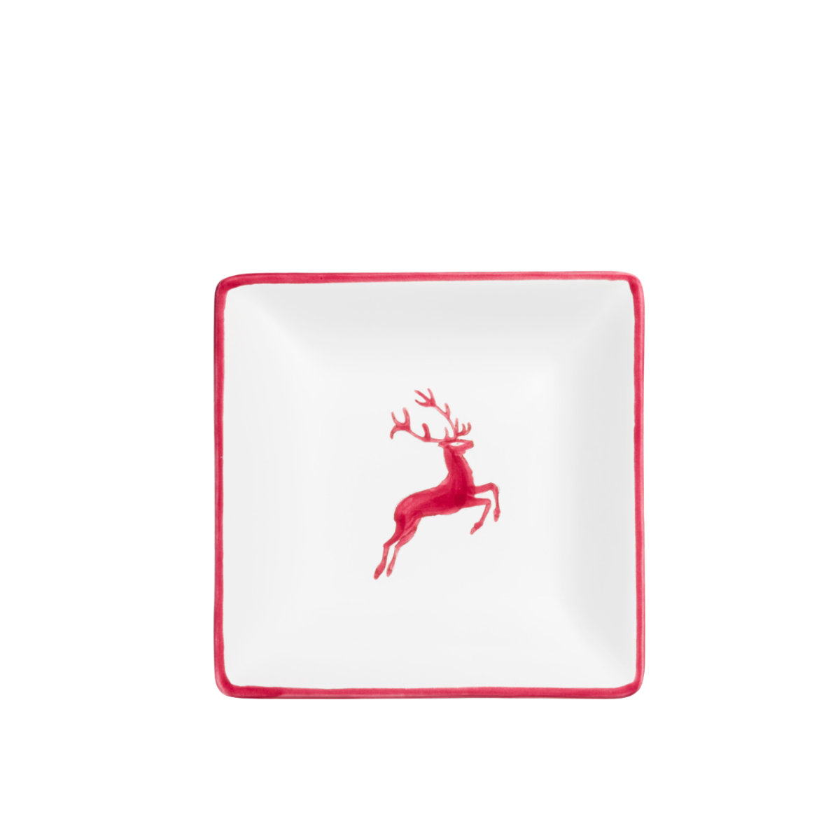 Gmundner Keramik Roter Hirsch Snack bowl 11x11x2.8 cm