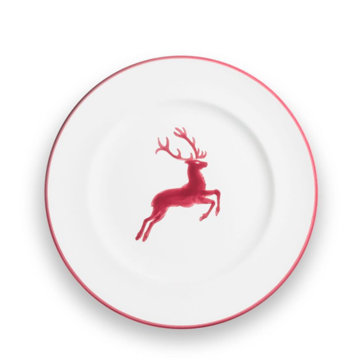 Gmundner Keramik Roter Hirsch Dessert plate / breakfast plate Gourmet d: 22 cm / h: 2,2 cm