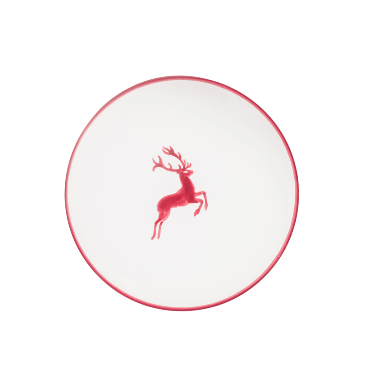 Gmundner Keramik Bordeauxroter Hirsch Kaffee-/Tee-Untertasse Cup 15 cm