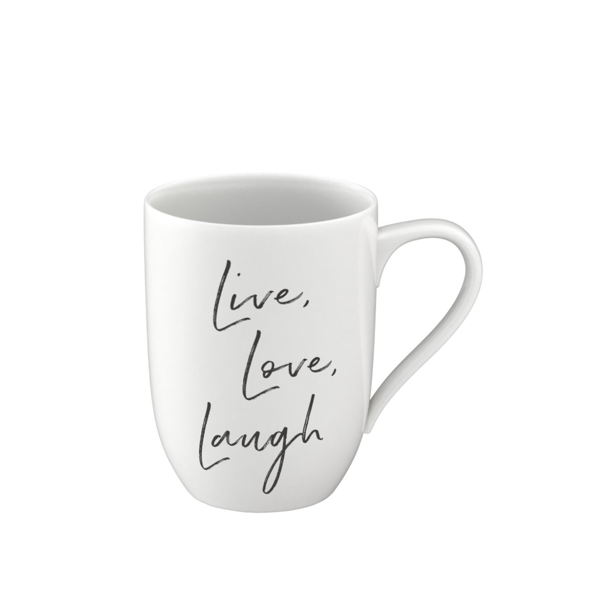 Villeroy & Boch Statement Becher mit Henkel - Live, Love, Laugh 0,29 L