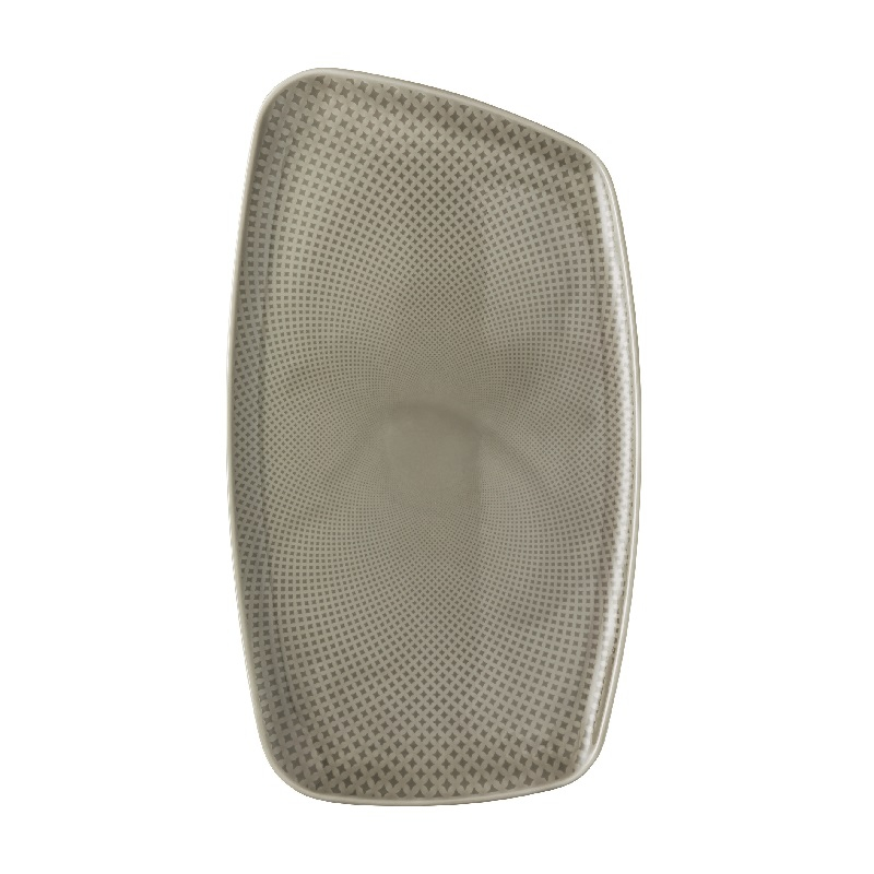 Rosenthal Junto Pearl Grey - Porzellan Plate 36x21 cm