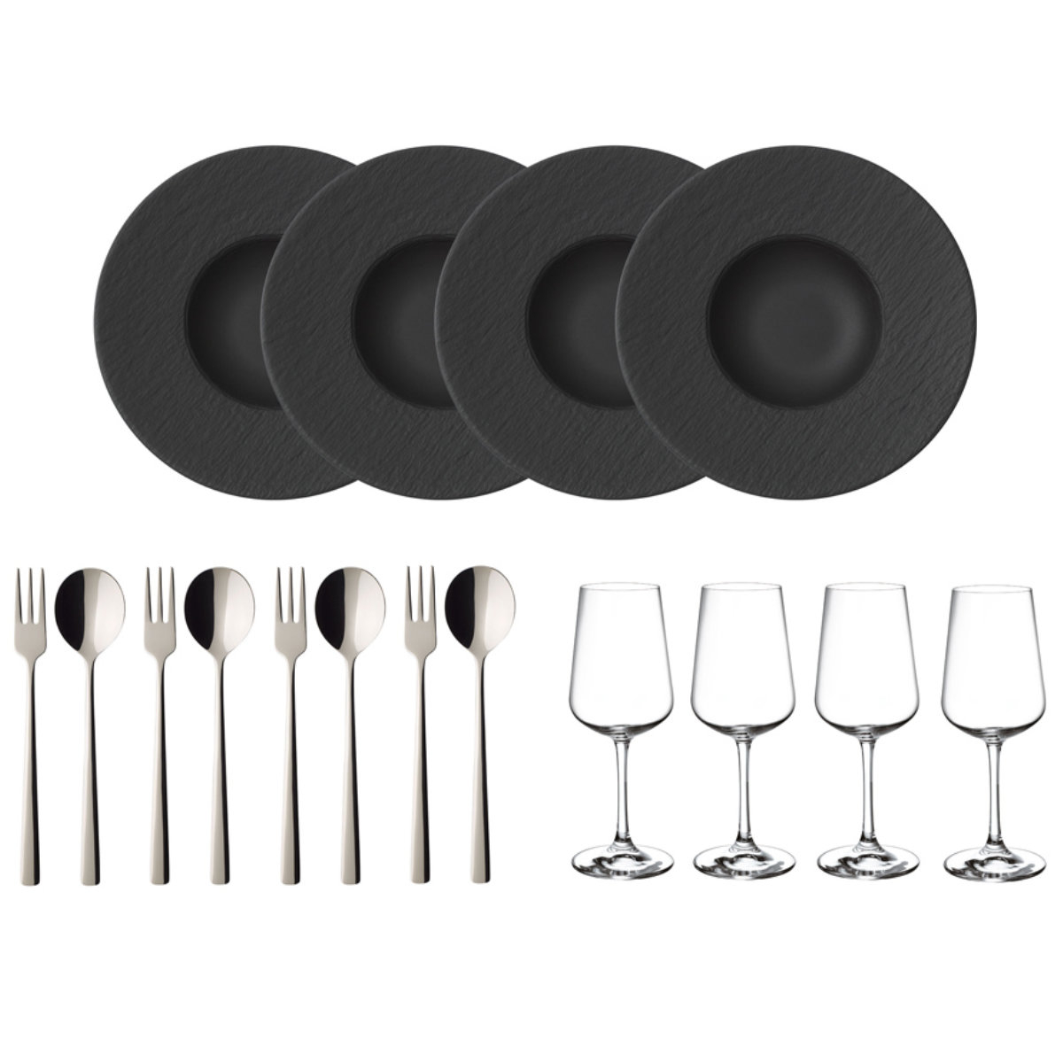 Villeroy & Boch Manufacture Rock Pasta Set 12-tlg. Manufacture Rock 1042398727