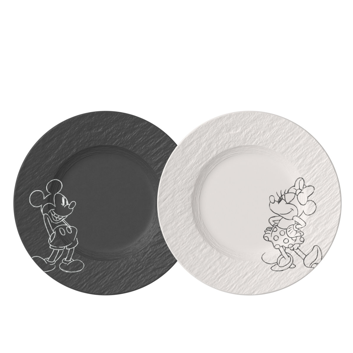 Villeroy & Boch Manufacture Rock Mickey Mouse Frühstücksteller Set 2-tlg. im GK