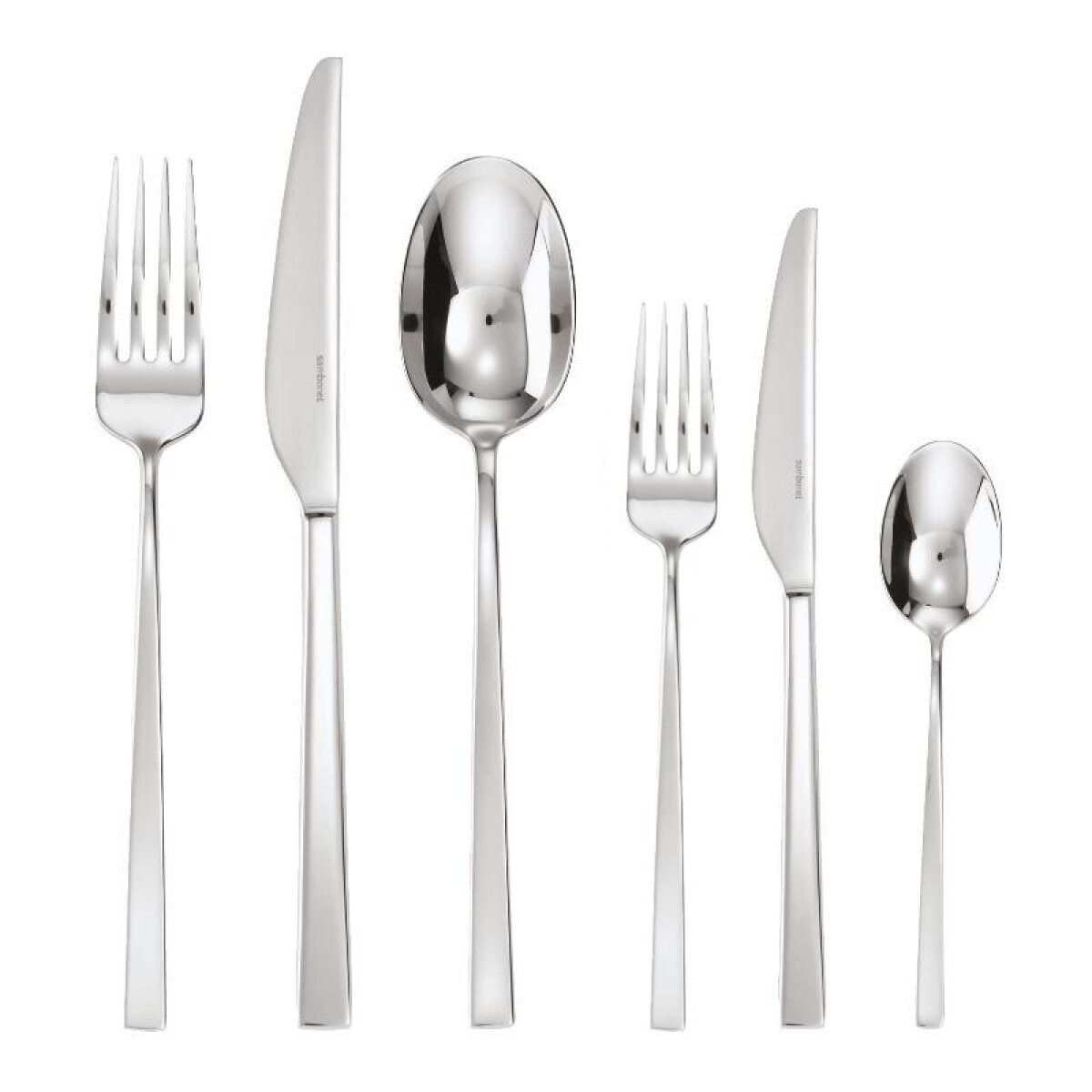 Sambonet Linea Q - Edelstahl 18/10 36-piece cutlery set. Full tang / Monoblock