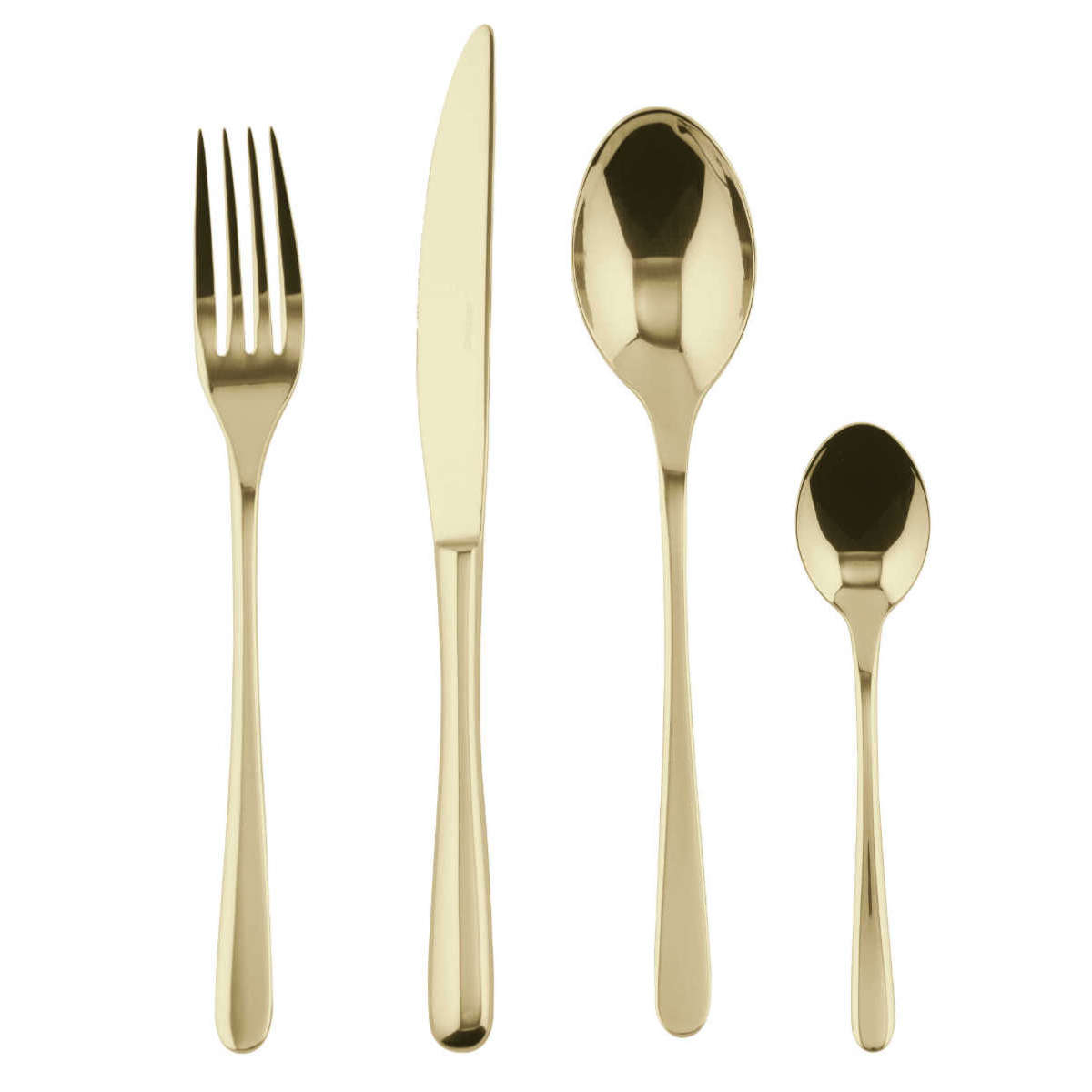 Sambonet Taste - Edelstahl / PVD Champagner 24-piece cutlery set. Full tang / Monoblock