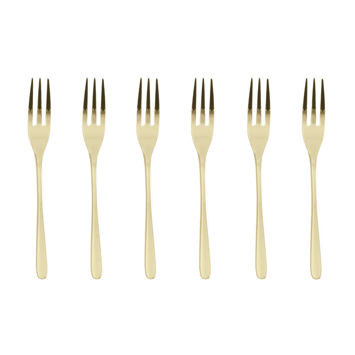 Sambonet Taste - Edelstahl / PVD Champagner 6-piece cake fork set