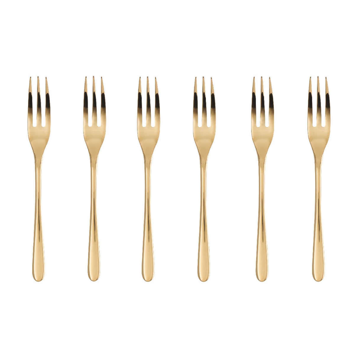 Sambonet Taste - Edelstahl / PVD Gold 6-piece cake fork set