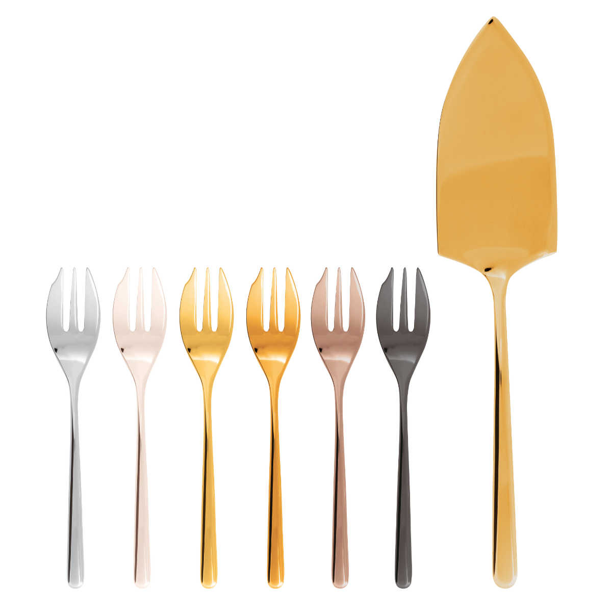 Sambonet Mix & Play Cake fork + Cake lifter Set 7 pcs