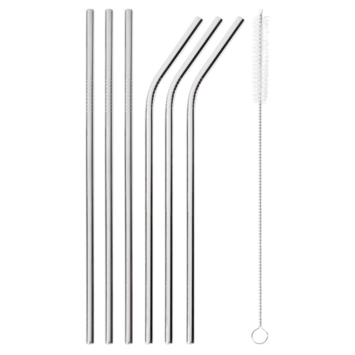 Sambonet Mix & Play 6-piece straw set with cleaning brush