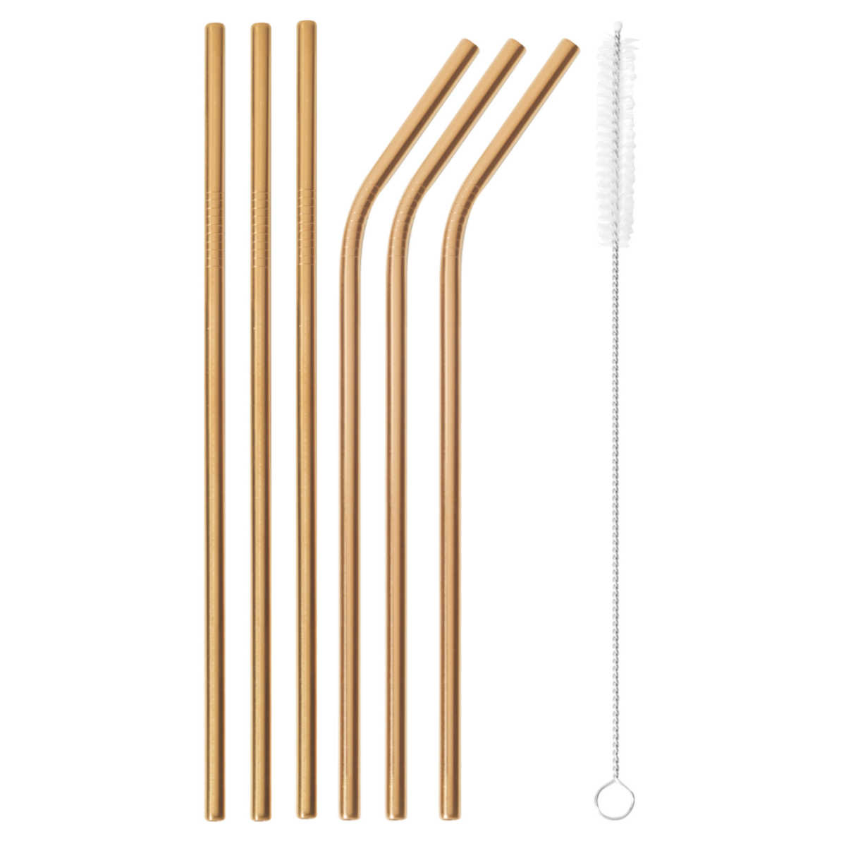 Sambonet Mix & Play 6-piece straw set with cleaning brush