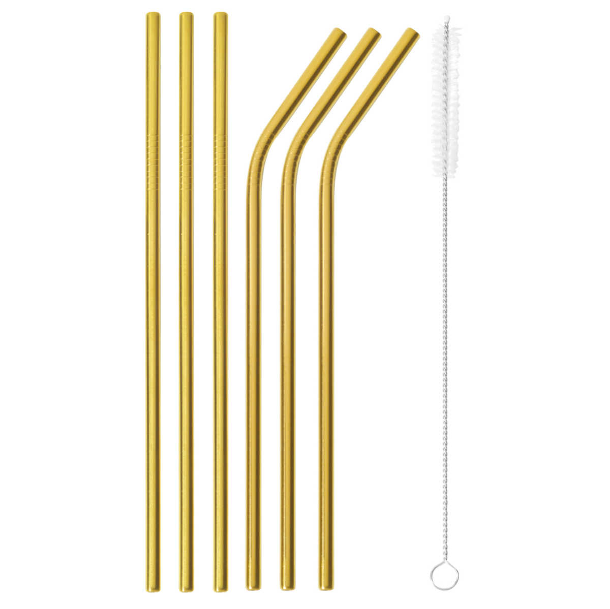 Sambonet Mix & Play 6-piece straw set with cleaning brush