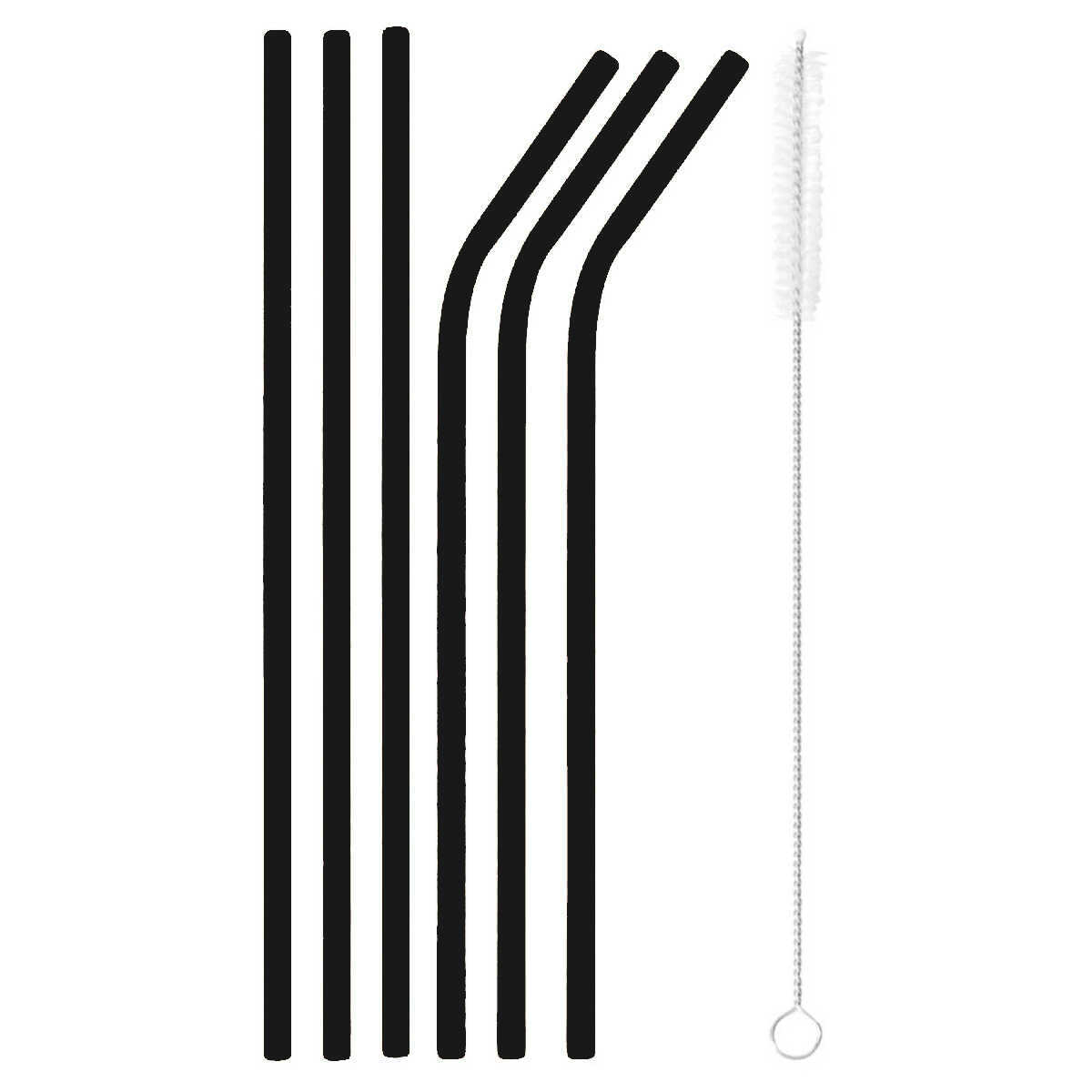 Sambonet Mix & Play 6-piece straw set with cleaning brush