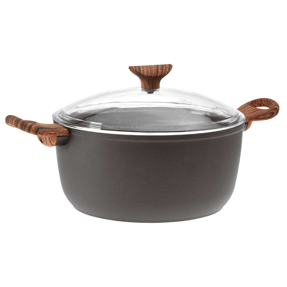 Sambonet Rock'n'Rose - Aluminium-Antihaft Fleischtopf mit Deckel Rock d: 24 cm / h: 11,5 cm / 4,5 L
