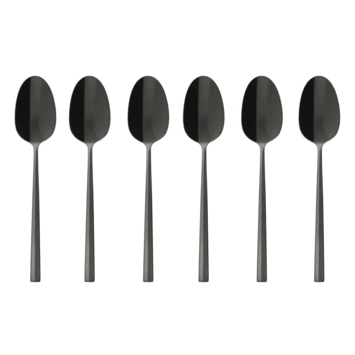Sambonet Rock - Edelstahl / PVD schwarz Set of 6 coffee spoons