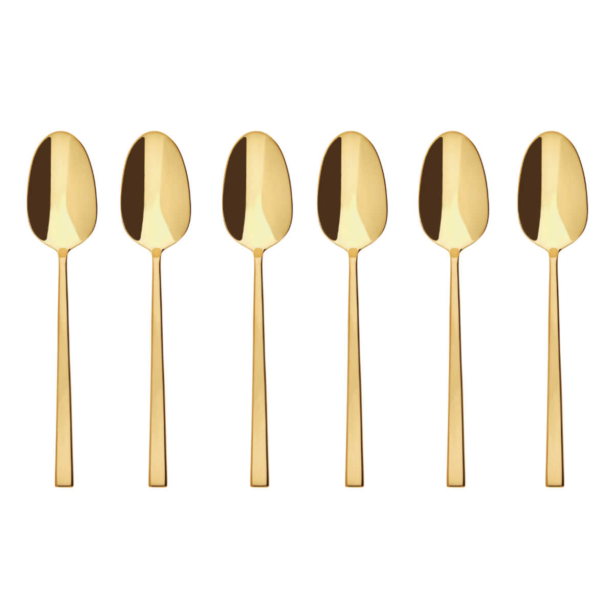 Sambonet Rock - Edelstahl / PVD Gold Set of 6 coffee spoons