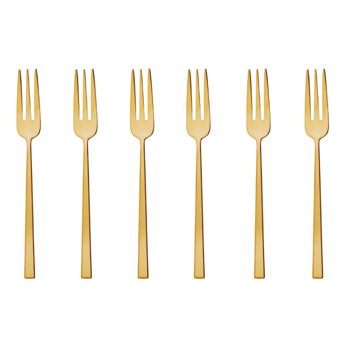 Sambonet Rock - Edelstahl / PVD Gold Set of 6 cake forks