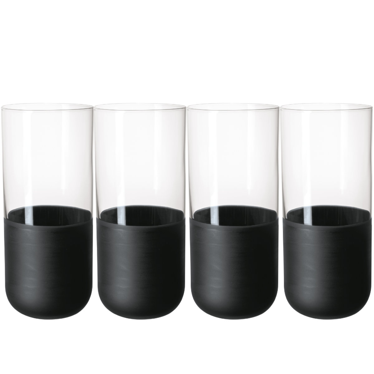Villeroy & Boch Manufacture Rock Longdrinkbecher Glas Set 4-tlg. 0,3 L