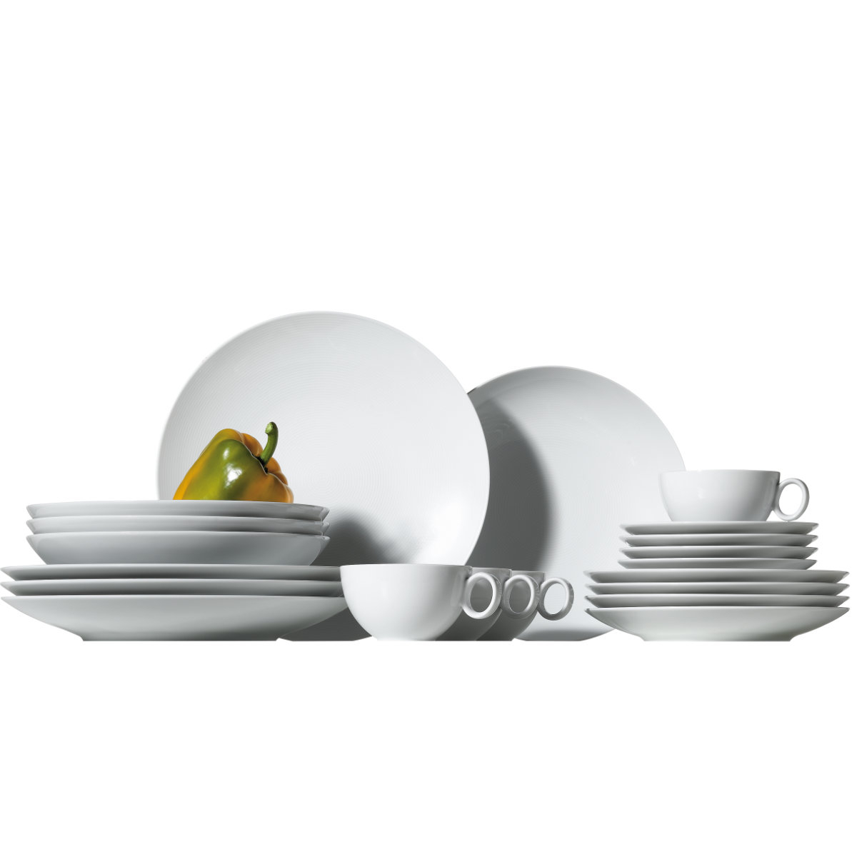 Thomas Loft Weiß Kombi-Set 4 Personen mit Teetasse / Cappuccinotasse 20-tlg.