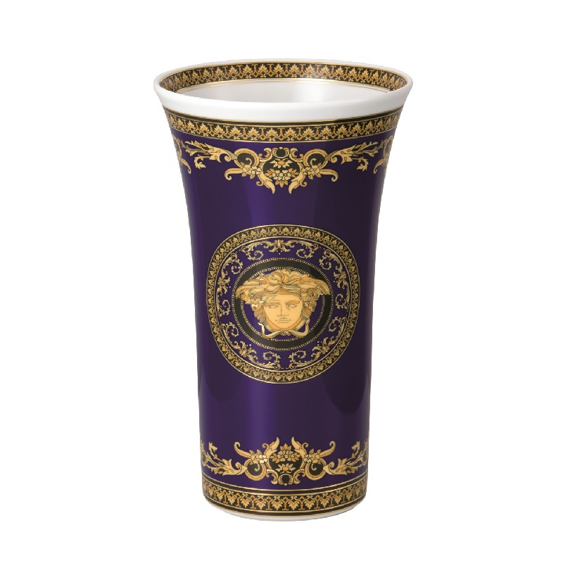 Rosenthal meets Versace Medusa blue Vase 26 cm