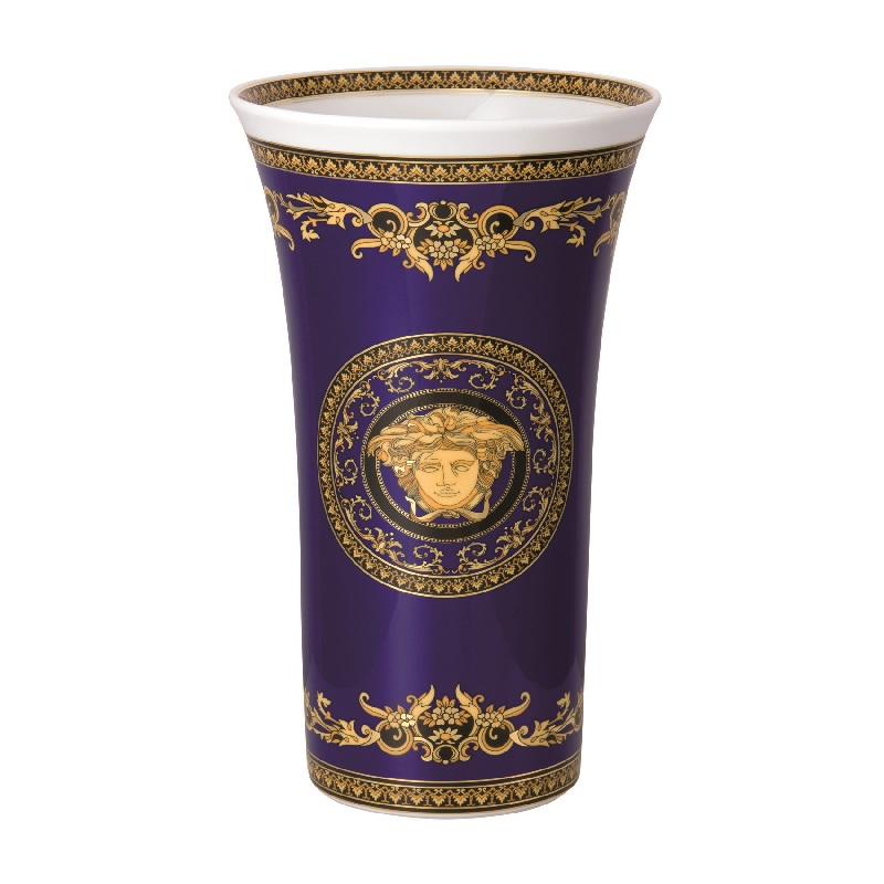 Rosenthal meets Versace Medusa blue Vase 34 cm