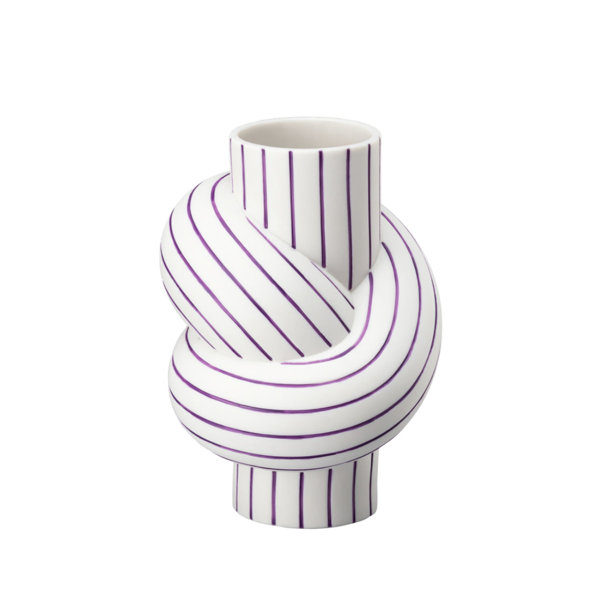 Rosenthal Miniature Vases Node Stripes Plum 12 cm
